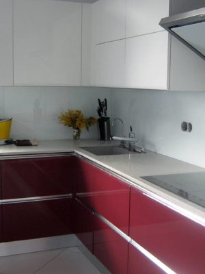 Фартук для кухни из стекла 05