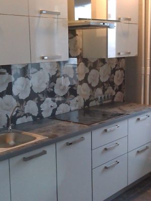 Фартук для кухни из стекла 11