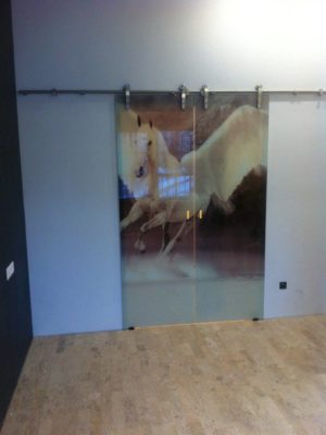 Стеклянные откатные двери-04