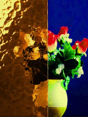 Стекло узорчатое (Китай) Атлантик К 4 мм желтое