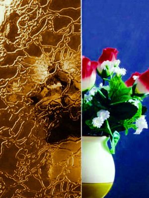 Стекло узорчатое (Китай) Дельта К 4 мм желтое