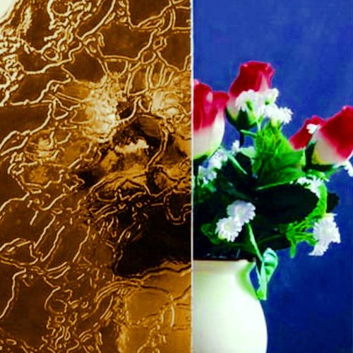 Стекло узорчатое (Китай) Дельта К 4 мм желтое