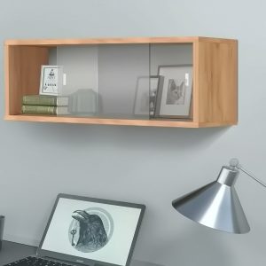 001__Полка для книг в интерьере_стеклянные дверцы с проточкой под палей