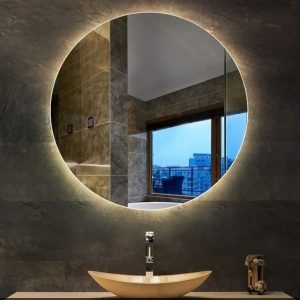 004_Круглое зеркало с подсветкой теплый свет