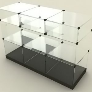 006_Витрина на угловых пластиковых держателях