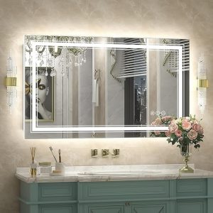 006_Зеркало с подсветкой и декоративной пескоструйной рамкой