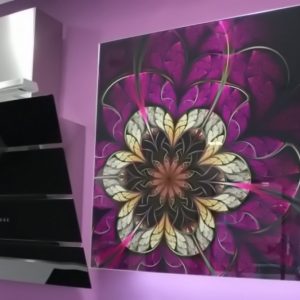 009_Кухонные фасады из стекла с УФ печатью