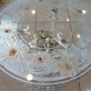 014_Столешница для журнального столика с пескоструйным рисунком