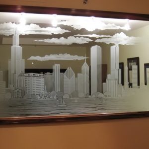 016_Картина из зеркала с футуристическим пескоструйным рисунком