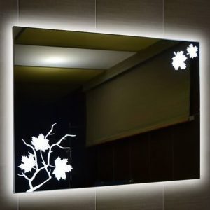 020_Зеркало с подсветкой и художественны пескоструйным рисунком