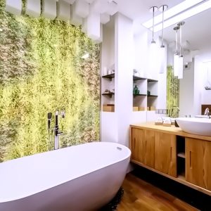 034_Панно в ванную комнату из стекла с УФ печатью